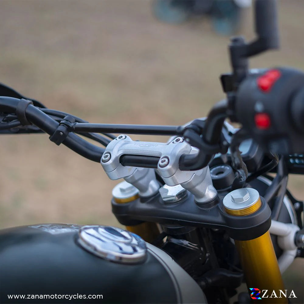 ZANA HANDLE RISER ZI8414 TRIUMPH SCRAM 400 SILVER