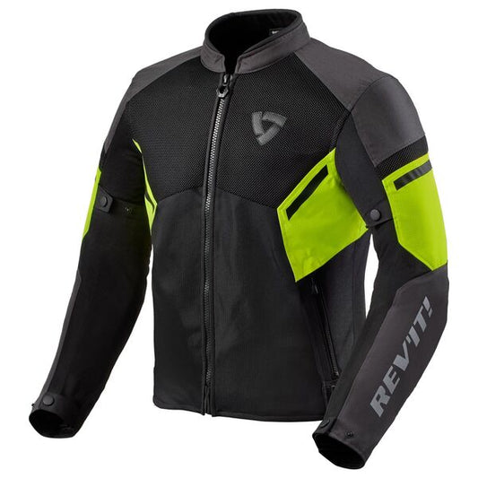 REV IT JACKET GTR AIR 3 BLACK NEON YELLOW