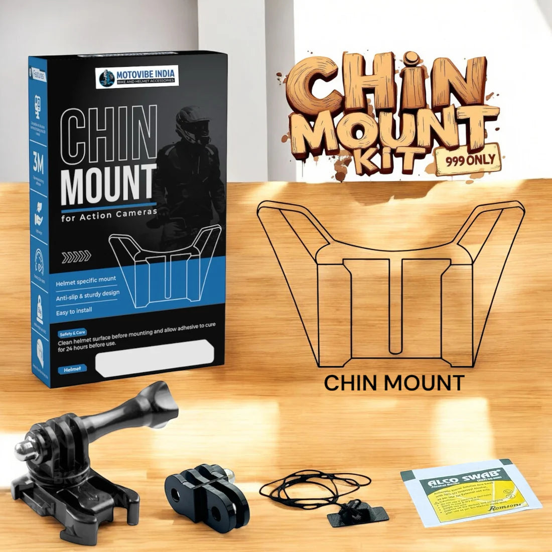 MOTOVIBE CHINMOUNT HJC C71