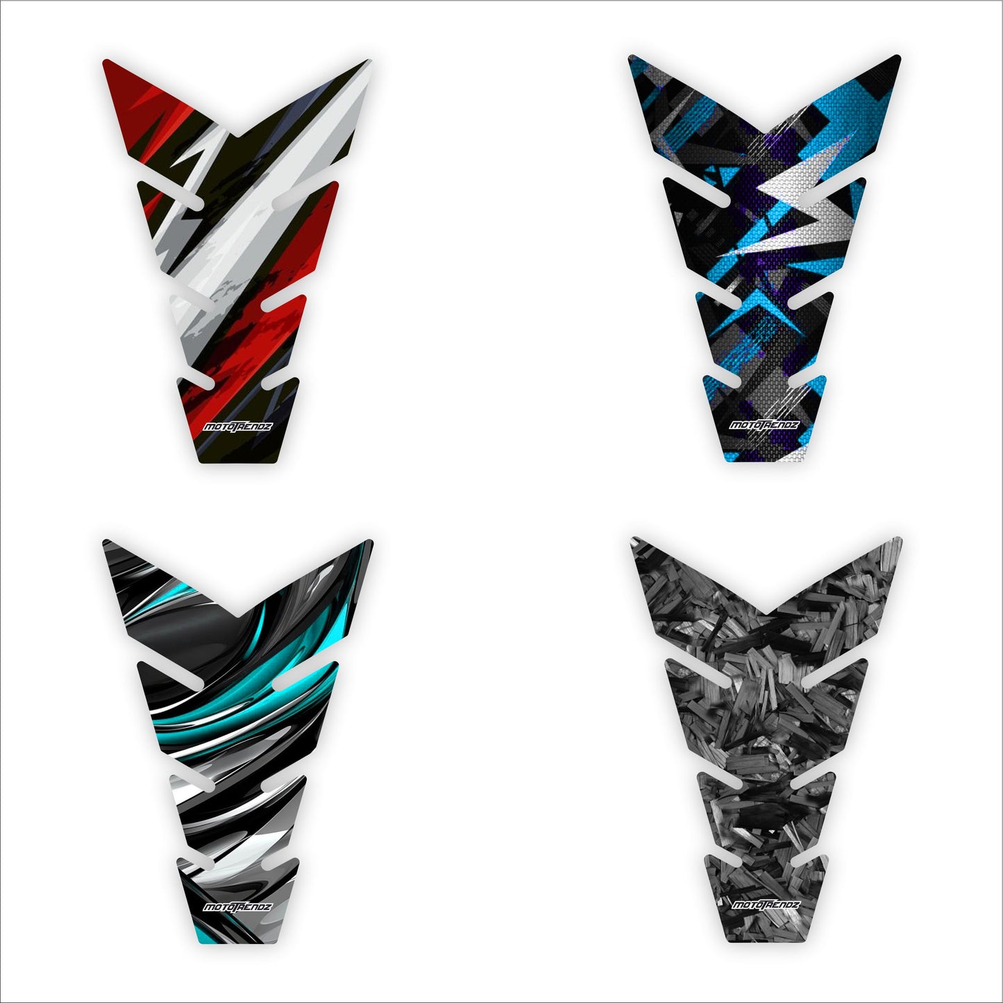 MOTOTRENDZ TANK PAD M3 CLEAR W PATTERN