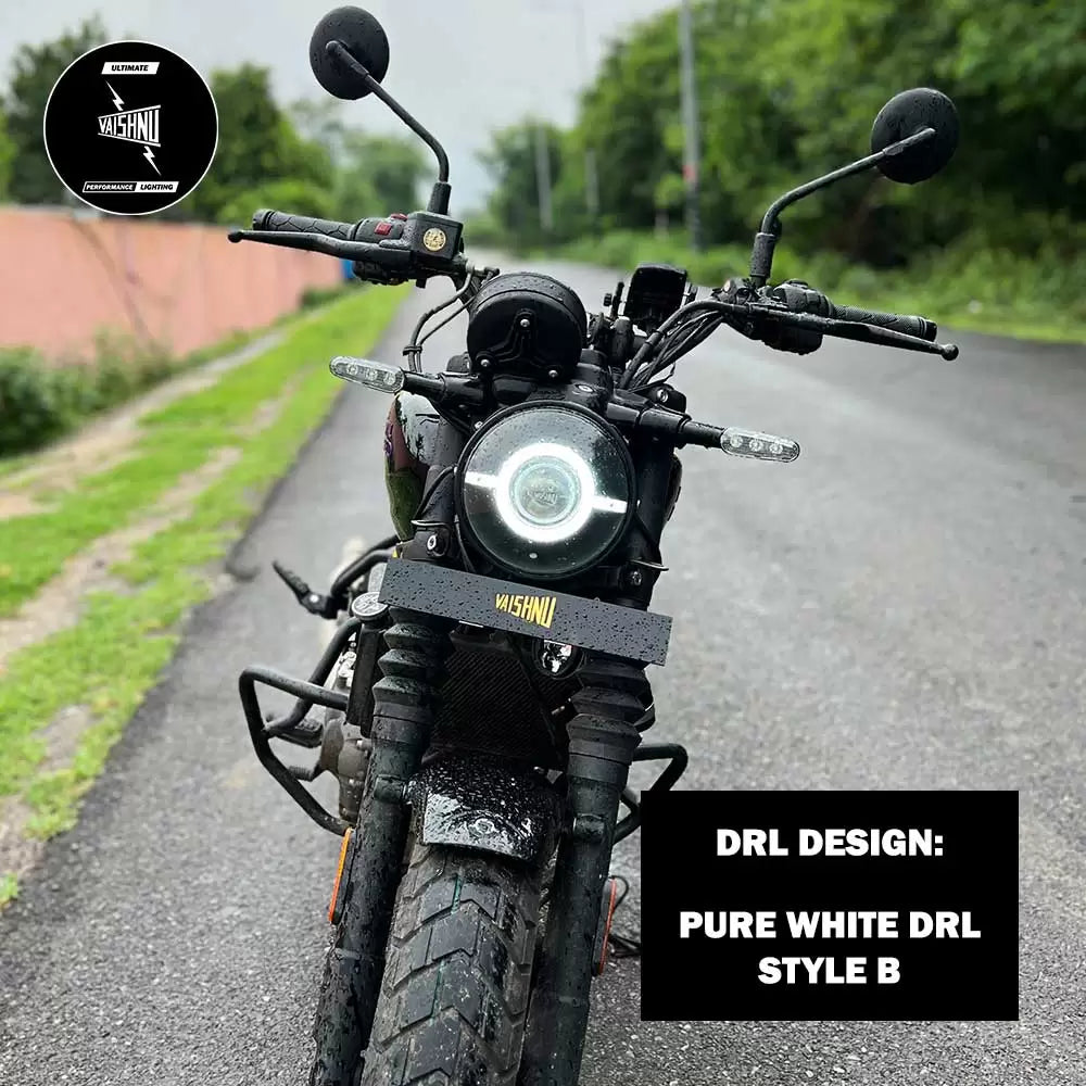 VAISHNU HEADLIGHT TYPE DRL B PURE WHITE HIMALAYAN 450/ GUERILLA 450