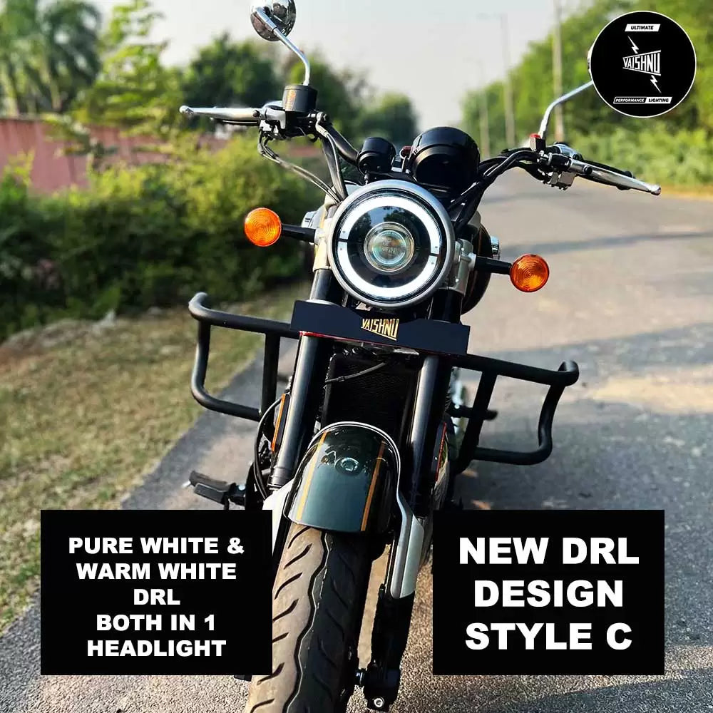 VAISHNU HEADLIGHT TYPE C PURE WHITE SUPER METEOR 650